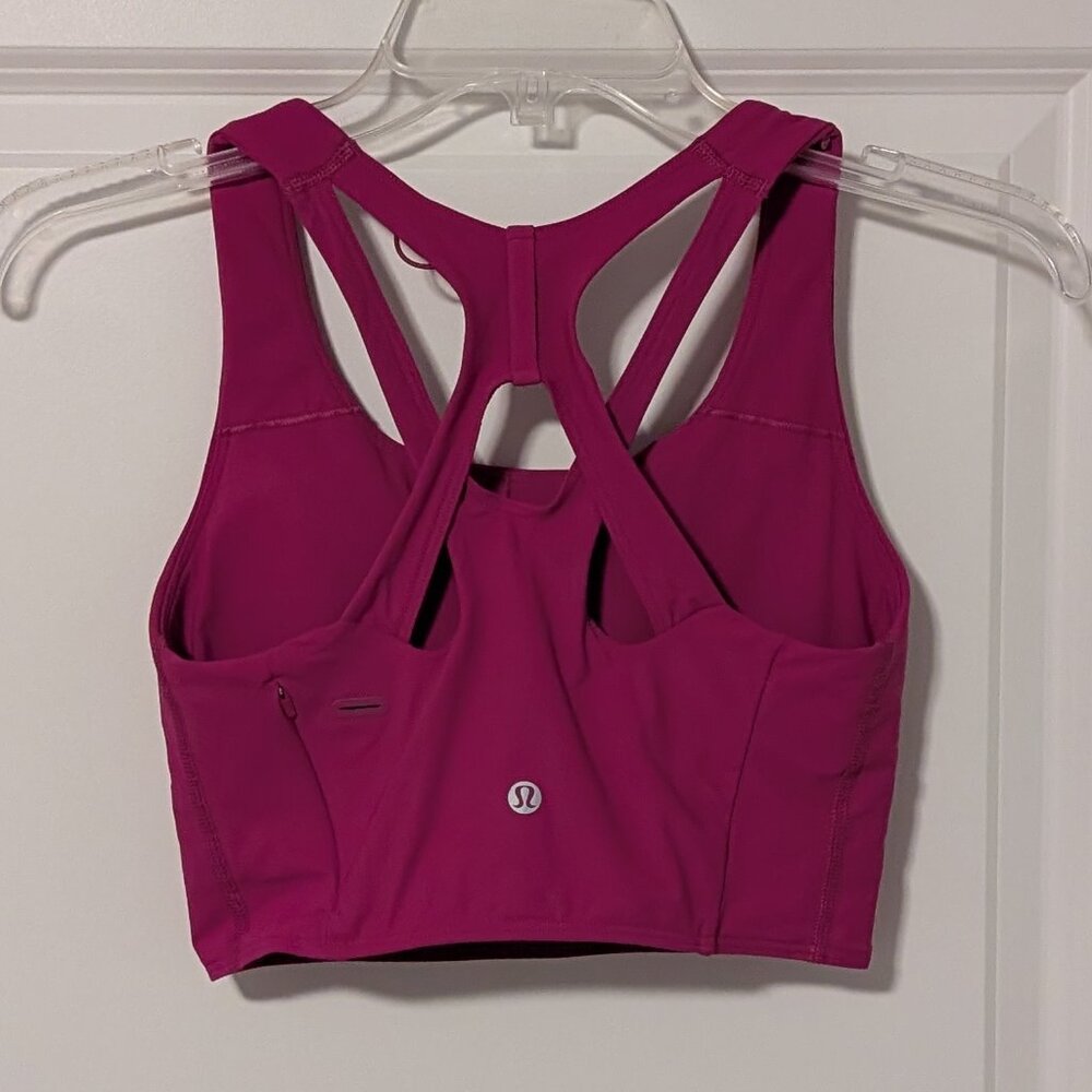 Lululemon Stash It Bra, Ripened Raspberry, Size 6 - Picture 7 of 8